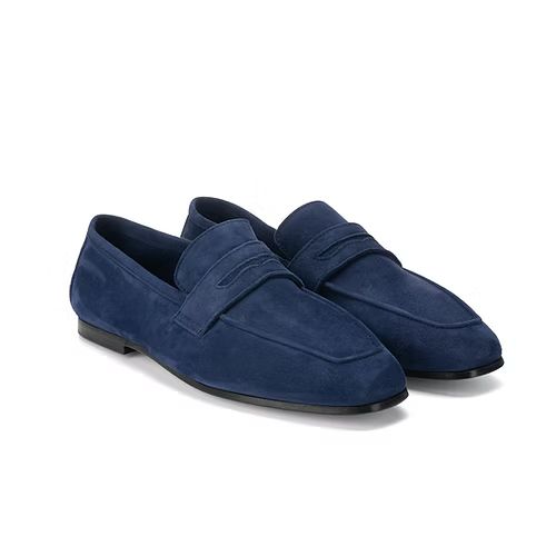 ESSENZIALE LOAFER, Color: DARK BLUE SUEDE, Size: 36