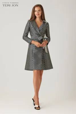 MIKADO POLKA DOT COAT DRESS 269207