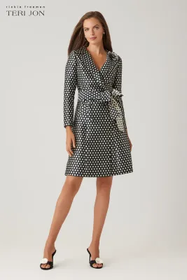 MIKADO POLKA DOT COAT DRESS 269207