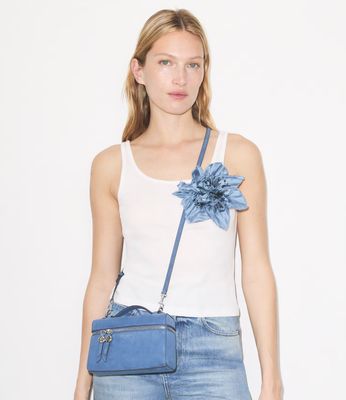 NUBUCK SLIM TOP HANDLE VANITY BAG