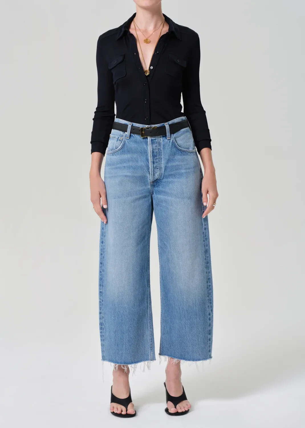 AYLA RAW HEM CROP JEAN