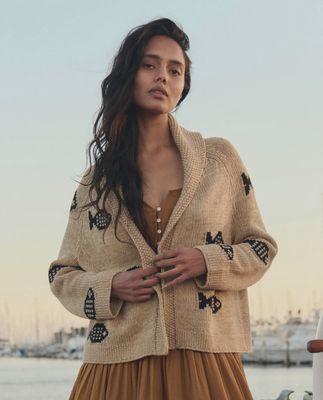 THE SWIMMING FISH LODGE CARDIGAN