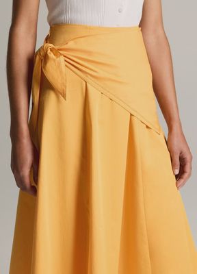 COTTON SCARF-TIE SKIRT