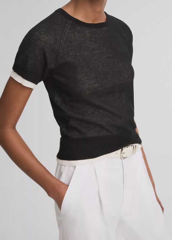 DOUBLE LAYER RAGLAN SLEEVE CREW