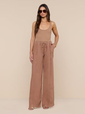 CONNIE LINEN DRAWSTRING TROUSER
