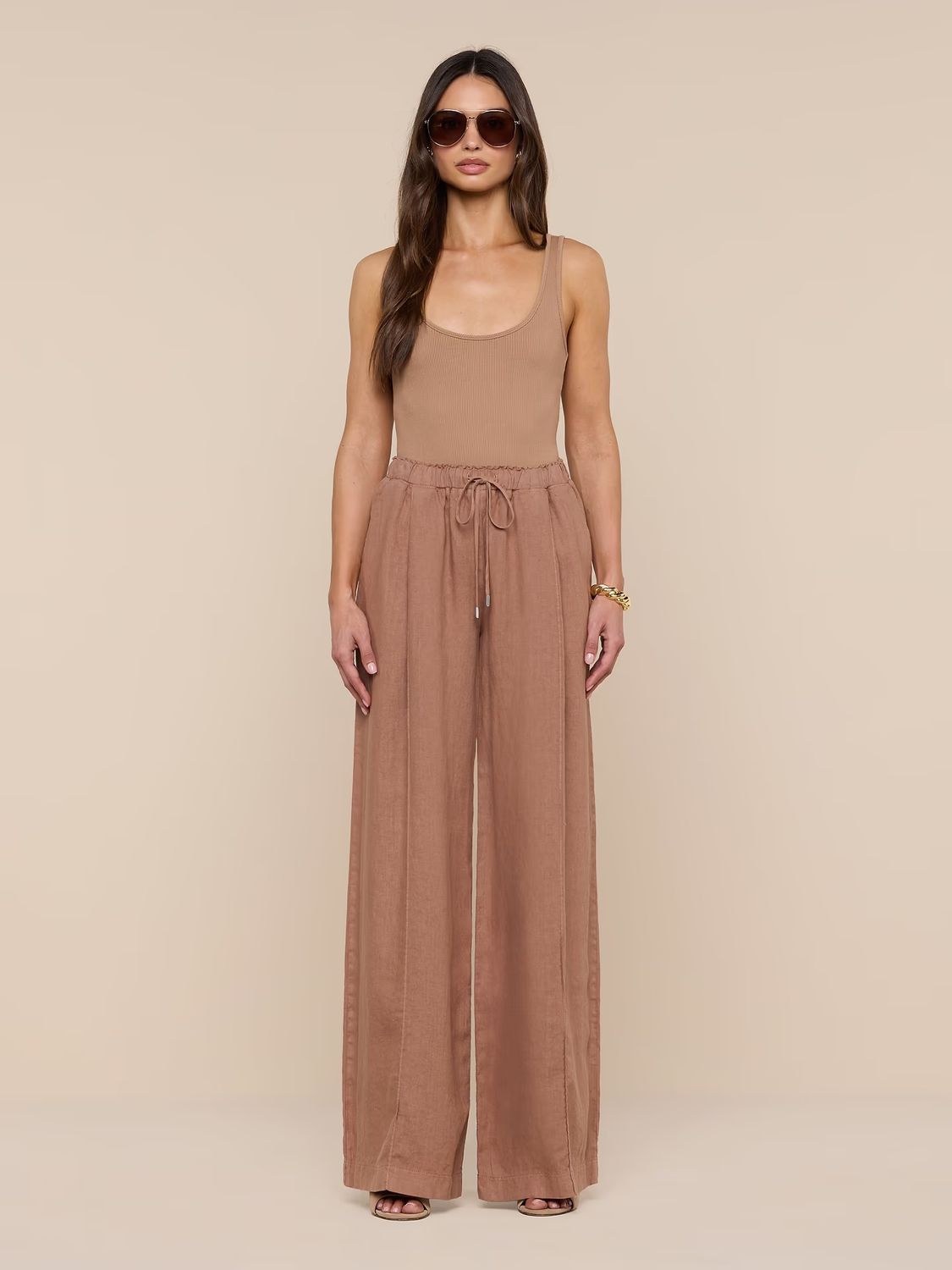 CONNIE LINEN DRAWSTRING TROUSER