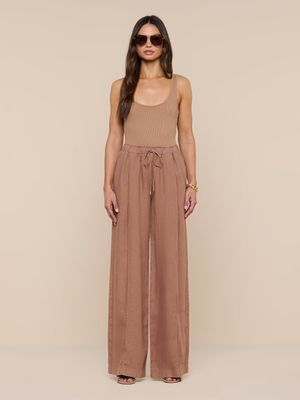 CONNIE LINEN DRAWSTRING TROUSER