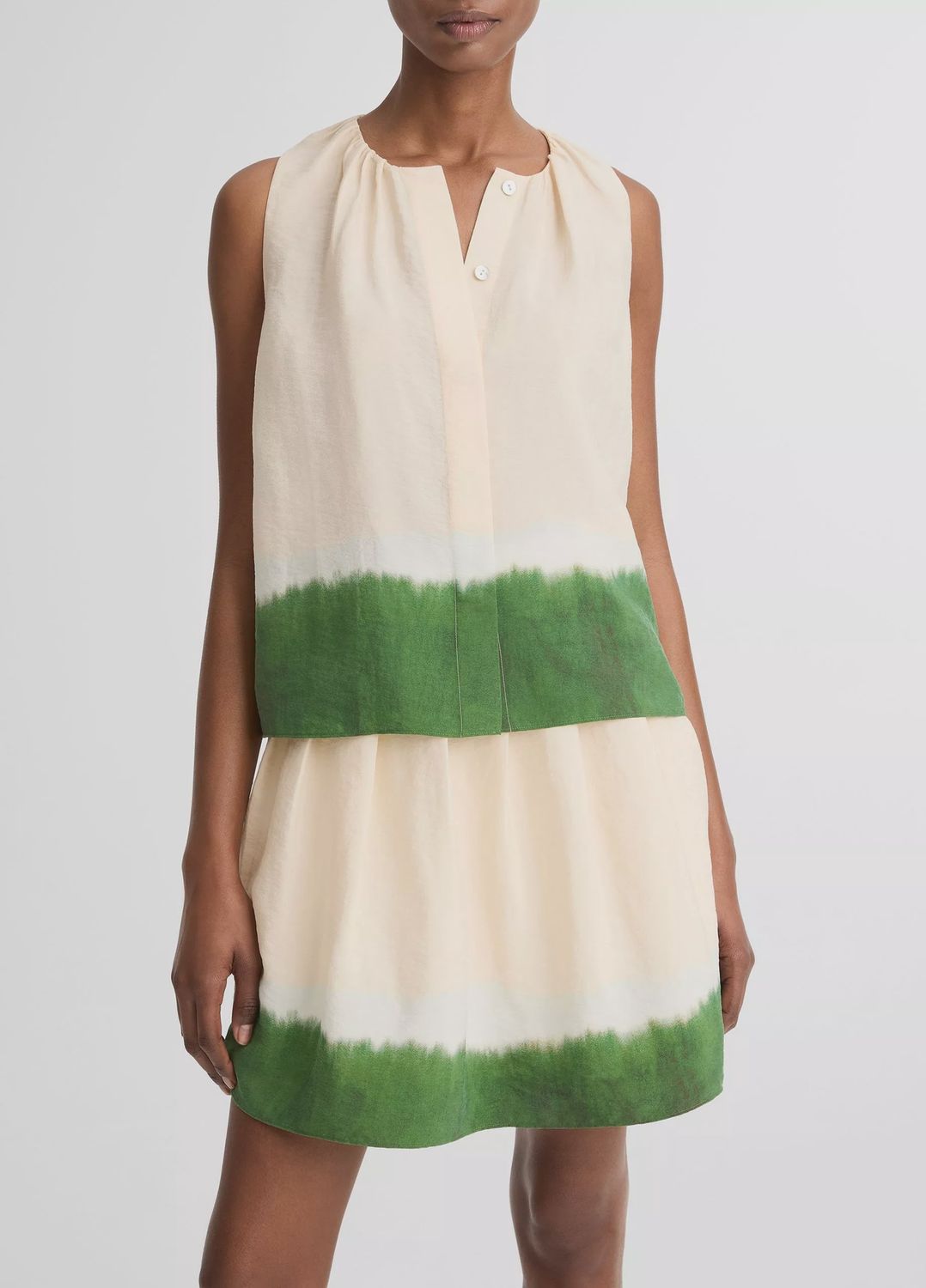 DIP DYE SLEEVELESS A-LINE TOP