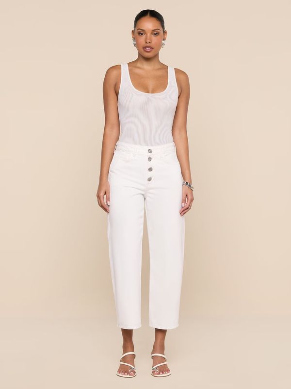 KALEA SCOOP NECK MESH BODYSUIT in WHITE