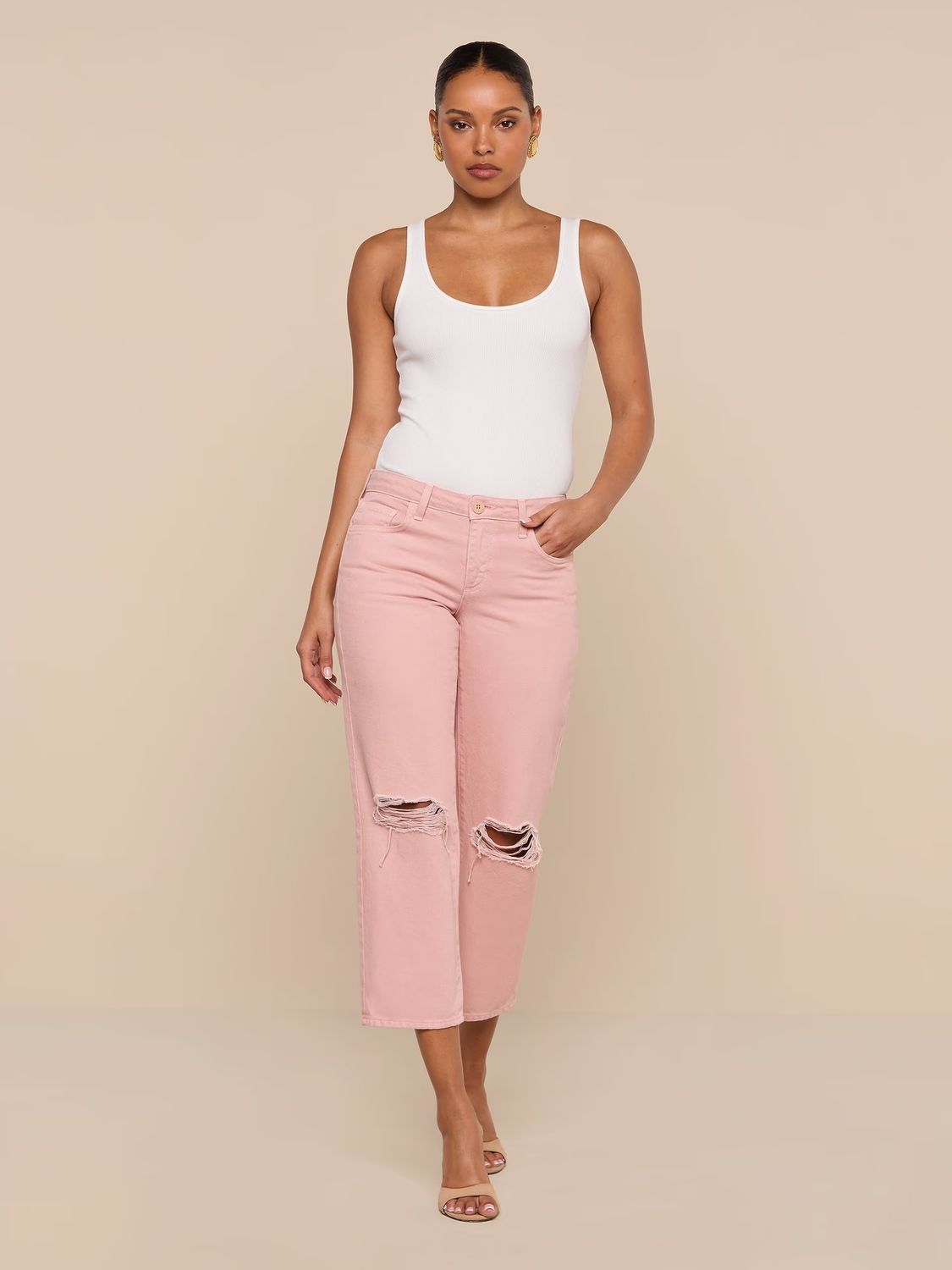 BLAINE LOWRISE CROP STOVEPIPE JEAN