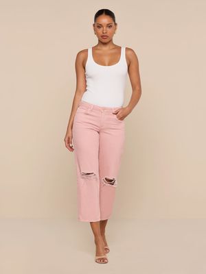 BLAINE LOWRISE CROP STOVEPIPE JEAN