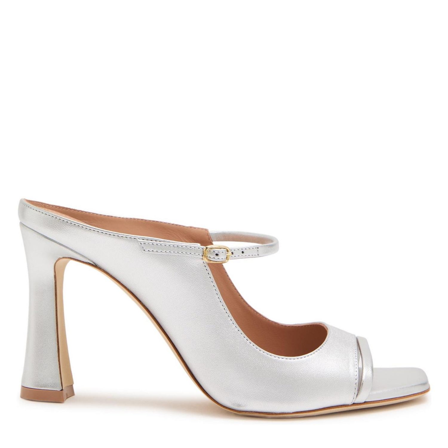 RANIA 90 LEATHER HEELED MULES