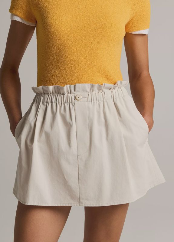 MID RISE COTTON PULL ON SKORT