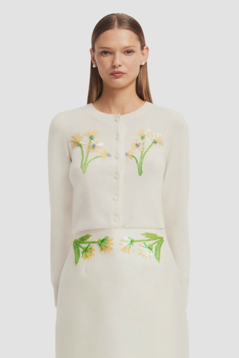 CLAIRE EMBELLISHED KNIT CARDIGAN