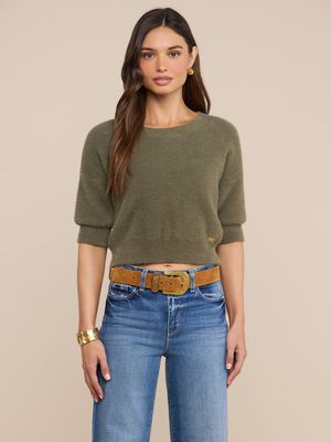 GUINEVERE SHORT SLEEVE CROPPED PULLOVER