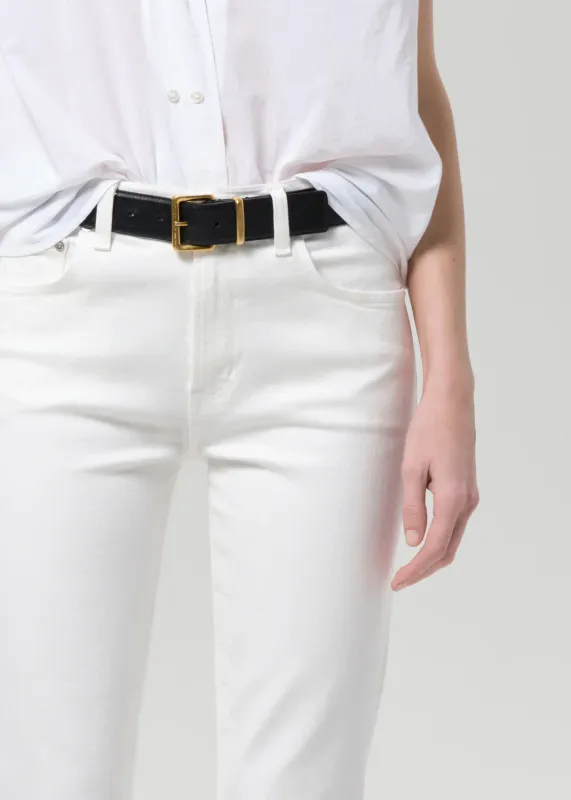 GOLDIE KICK FLARE 27 RAW HEM JEAN- SOFT WHITE