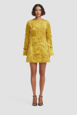 SUZANNE EMBELLISHED BELLE SLEEVE MINI DRESS