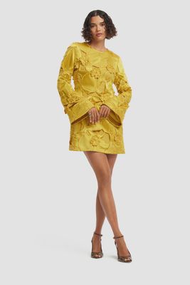 SUZANNE EMBELLISHED BELLE SLEEVE MINI DRESS