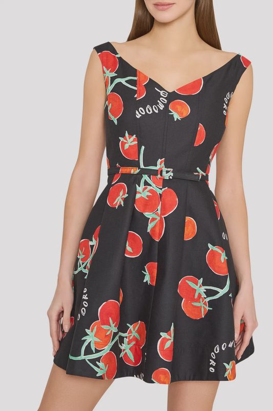 PEGGY OFF THE SHOULDER PRINTED MINI DRESS