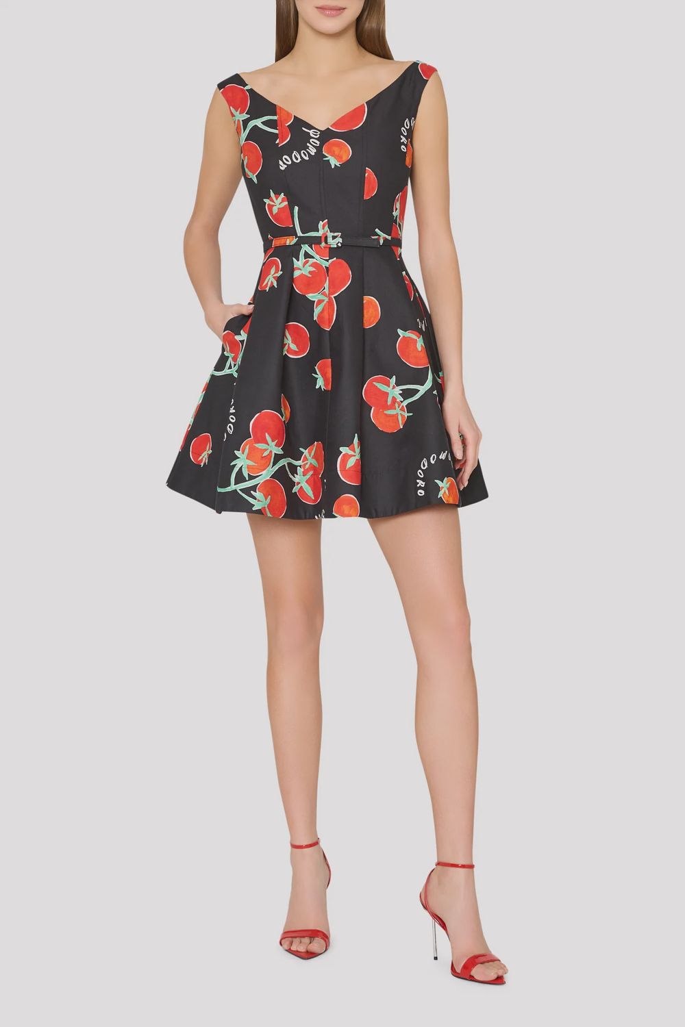 PEGGY OFF THE SHOULDER PRINTED MINI DRESS