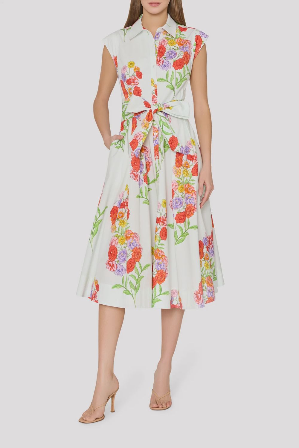 JULES PARIS BOUQUET POPLIN DRESS