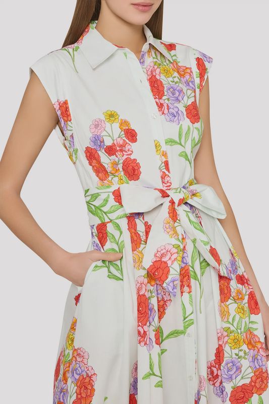 JULES PARIS BOUQUET POPLIN DRESS