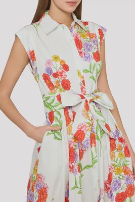 JULES PARIS BOUQUET POPLIN DRESS