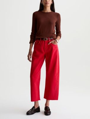 HATTIE CROP HIGH-RISE BARREL JEAN