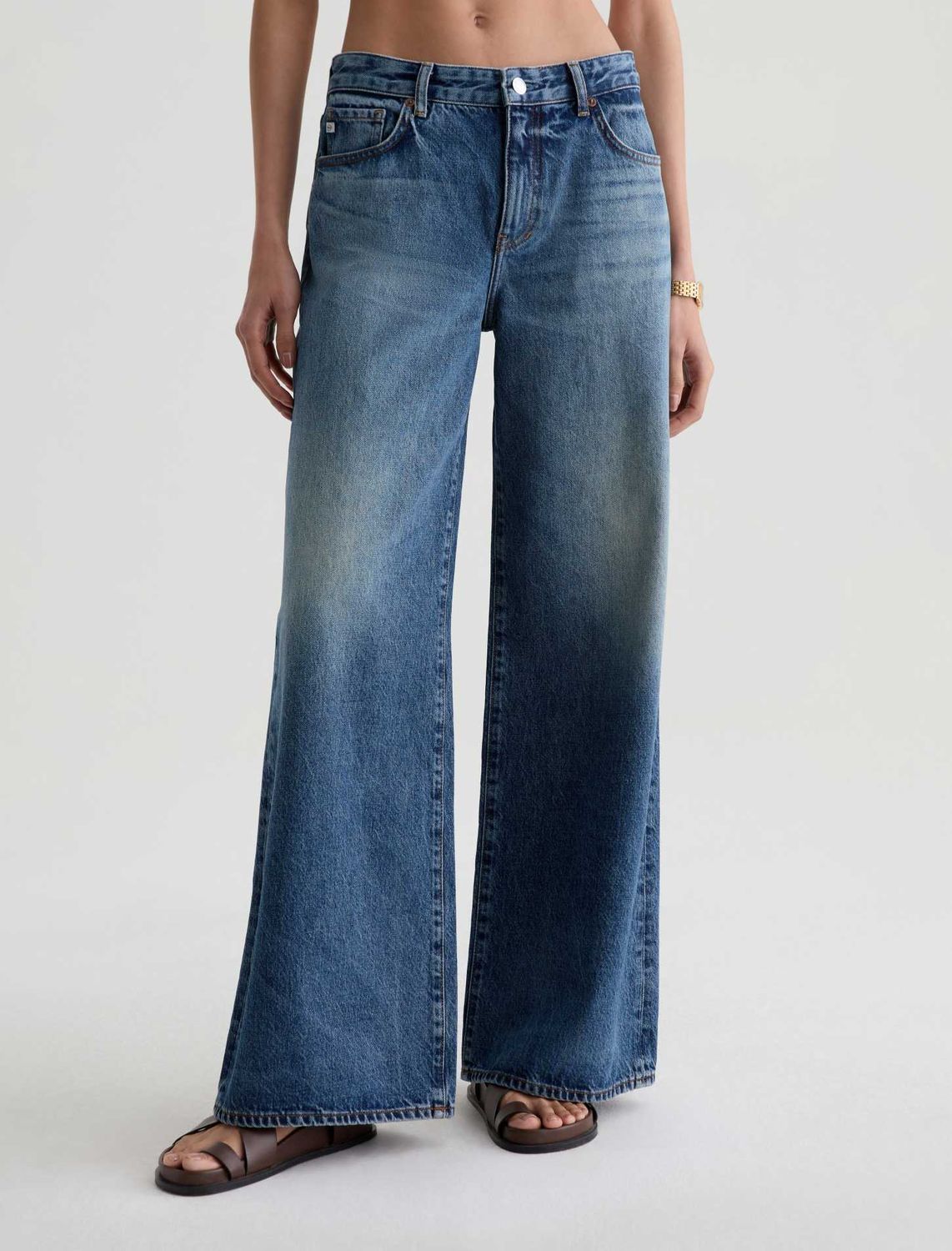 SAIGE WIDE LEG JEAN, Color: NOSTALGIA, Size: 25