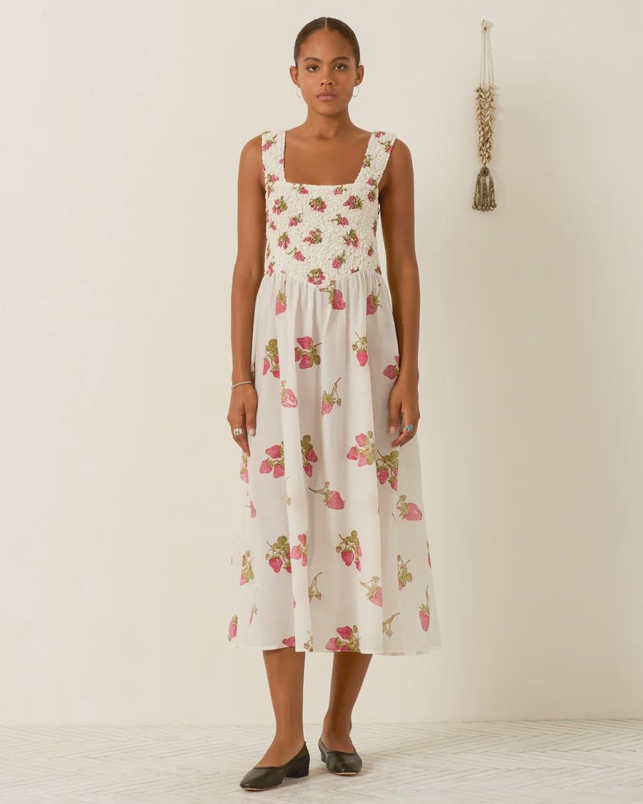 KAY STRAWBERRY DOT DRESS