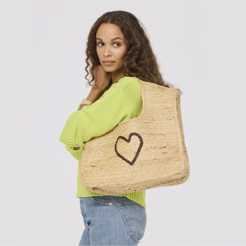 IMPERFECT HEART JUTE TOTE