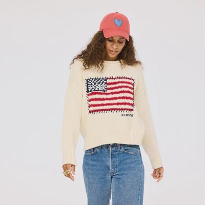SOULCYCLE X KR ROLL NECK U.S. OF LOVE SWEATER