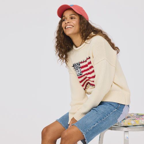 SOULCYCLE X KR ROLL NECK U.S. OF LOVE SWEATER