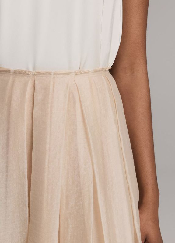 PLEATED LAYERED SKIRT
