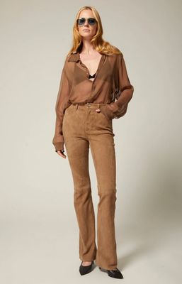 5 POCKET MICRO FLARE SUEDE PANT