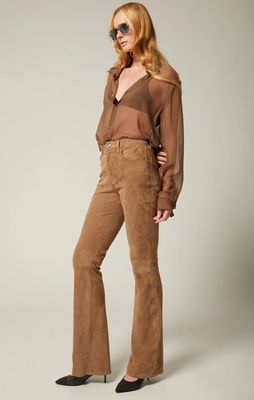 5 POCKET MICRO FLARE SUEDE PANT