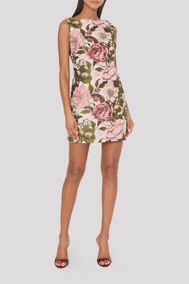 LANE FLORAL JACQUARD MINI DRESS