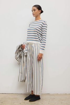 YOSHI STRIPE CROP DRAWSTRING PANT