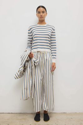 YOSHI STRIPE CROP DRAWSTRING PANT