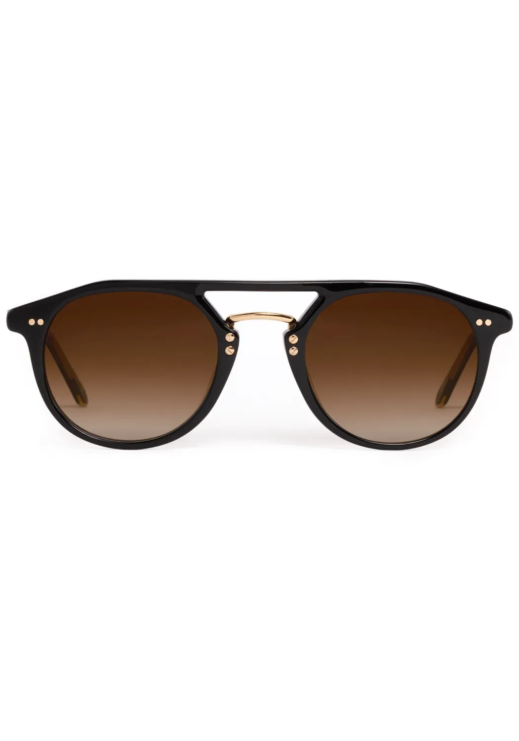 MARKLE SUNGLASSES, Color: BLACK + BLACK TEA 18K, Size: OS
