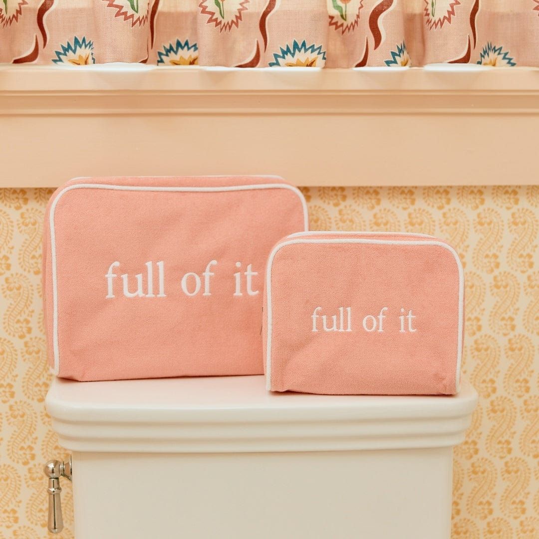 SIGNATURE TOILETRY BAG, Color: CORAL, Size: LARGE