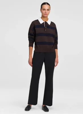 ALEXA COTTON POLO SWEATER