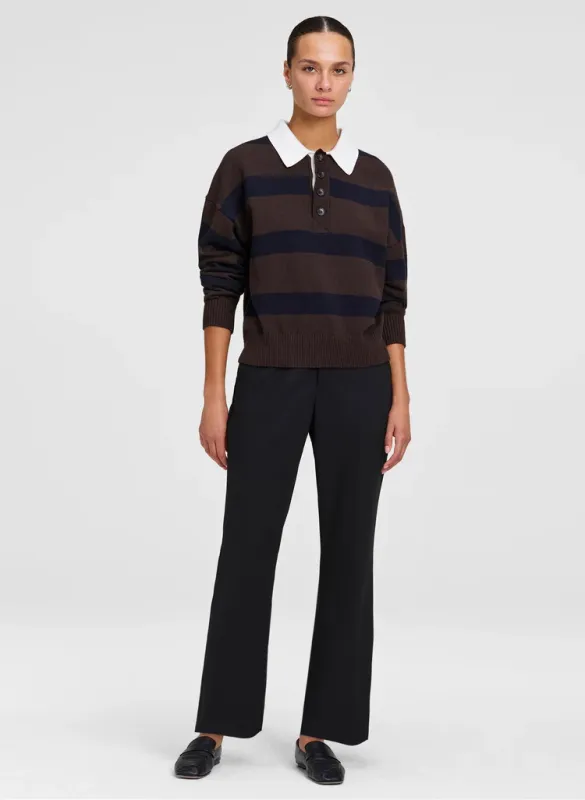 ALEXA COTTON POLO SWEATER
