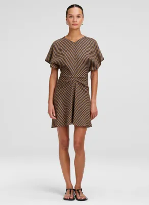 LENI CHCEK MINI DRESS