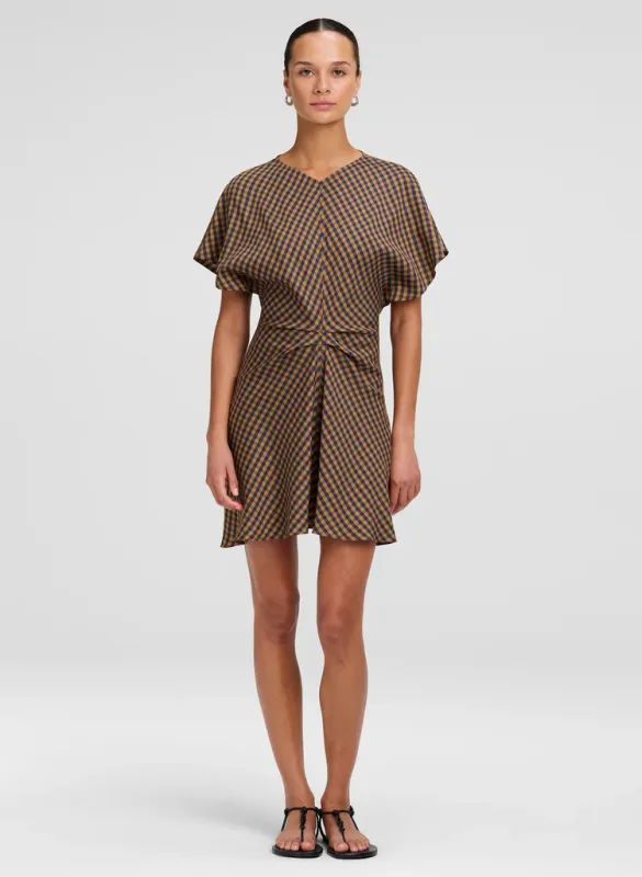 LENI CHCEK MINI DRESS