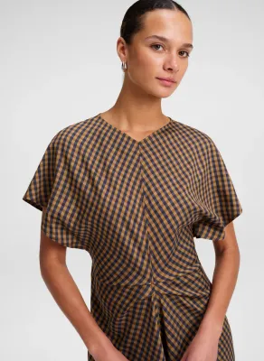 LENI CHCEK MINI DRESS
