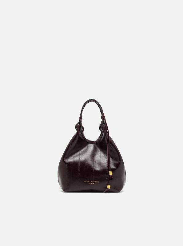 DUA EEL PRINT LEATHER BAG- SMALL