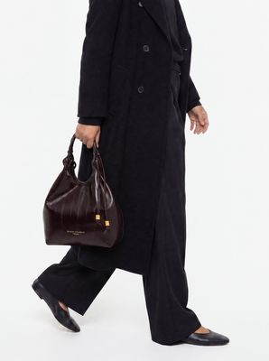 DUA EEL PRINT LEATHER BAG- SMALL