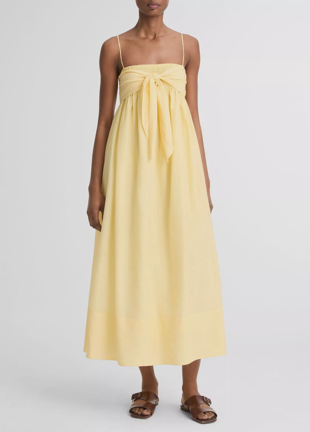 TIE SMOCKED CAMI DRESS
