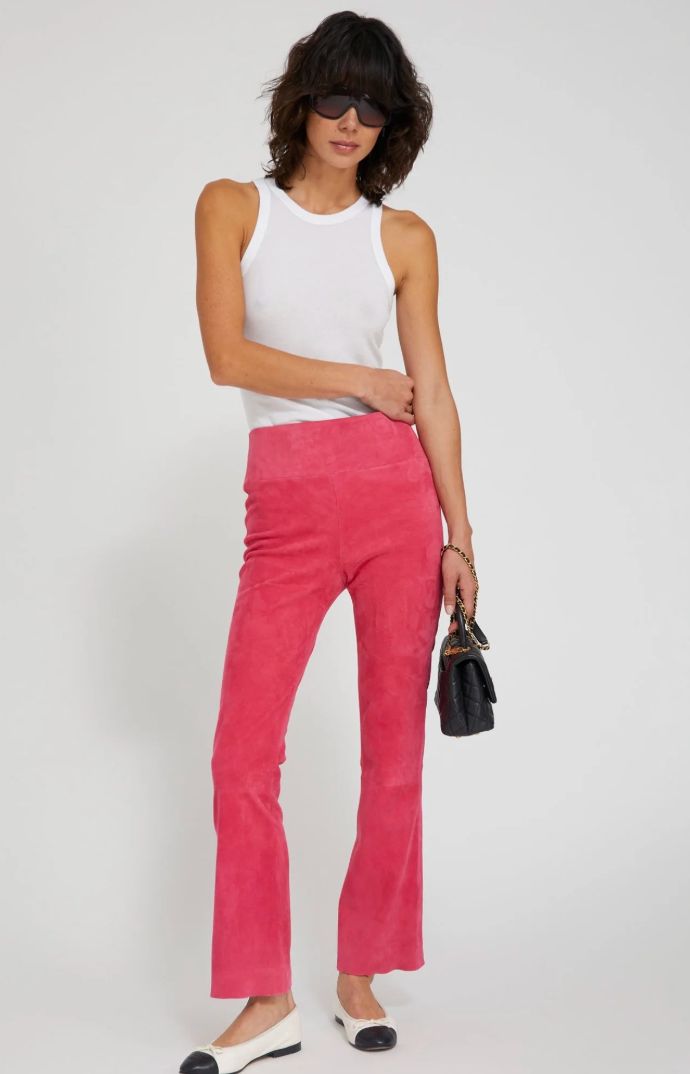 ANKLE FLARE, Color: HOT PINK, Size: S